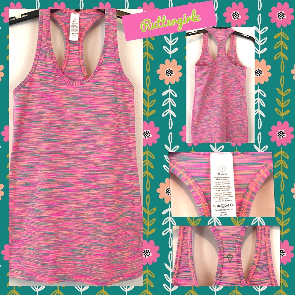 Ivivva Bright Pink Multi Racerback Tank - 12